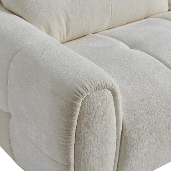 English Elm Premium Chenille High-back Sofa Solid Hardwood Frame Ergonomic Seat for Spacious Living Beige W1765S00137