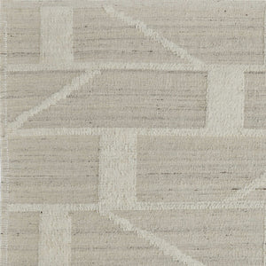 HomeRoots 4' Hand-Woven Wool Area Rug – Elegant Tan and Ivory Geometric Design for Cozy Living Spaces 4' X 6' 566544