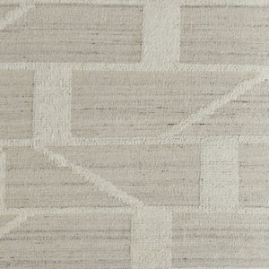 HomeRoots 4' Hand-Woven Wool Area Rug – Elegant Tan and Ivory Geometric Design for Cozy Living Spaces 6' X 9' 566545