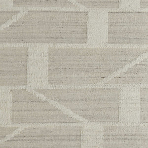 HomeRoots 4' Hand-Woven Wool Area Rug – Elegant Tan and Ivory Geometric Design for Cozy Living Spaces 2' X 3' 566552