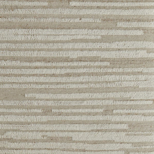 HomeRoots 4' Hand-Woven Wool Area Rug in White and Tan Stripes - Soft, Durable, and Easy-Care for Any Room 9' X 13' 566565