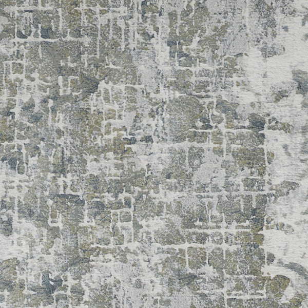 HomeRoots 8' Gray and Ivory Abstract Runner Rug - Durable, Stain-Resistant Design for Hallways and Entryways 8' Runner 566567
