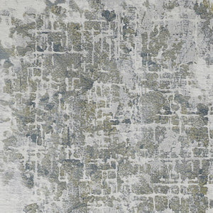 HomeRoots 8' Gray and Ivory Abstract Runner Rug - Durable, Stain-Resistant Design for Hallways and Entryways 10' Runner 566568