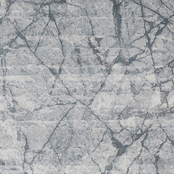 HomeRoots 8' Gray and Ivory Abstract Runner Rug - Stylish, Durable, Stain-Resistant Design for High-Traffic Areas 8' Runner 566573