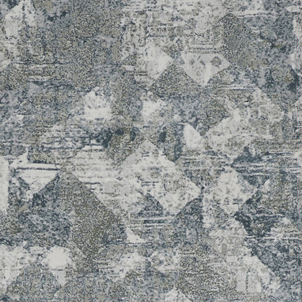 HomeRoots 8' Abstract Power Loomed Runner Rug in Soft Ivory, Gray & Green - Perfect for Contemporary Spaces 8' Runner 566575