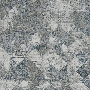 HomeRoots 8' Abstract Power Loomed Runner Rug in Soft Ivory, Gray & Green - Perfect for Contemporary Spaces 8' Runner 566575