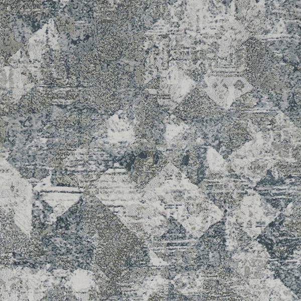 HomeRoots 8' Abstract Power Loomed Runner Rug in Soft Ivory, Gray & Green - Perfect for Contemporary Spaces 8' Runner 566575
