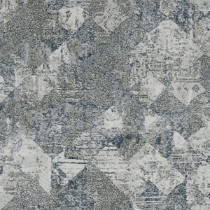 HomeRoots 8' Abstract Power Loomed Runner Rug in Soft Ivory, Gray & Green - Perfect for Contemporary Spaces 10' Runner 566576