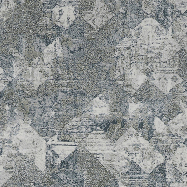 HomeRoots 8' Abstract Power Loomed Runner Rug in Soft Ivory, Gray & Green - Perfect for Contemporary Spaces 10' Runner 566576