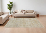 Area Rugs - Elegant Gold Oriental Design, Stain Resistant, Perfect for Living Spaces and Pets