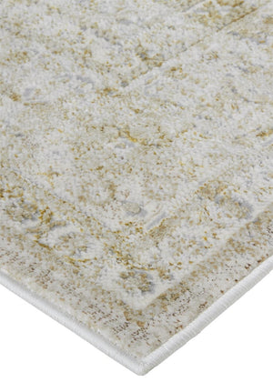 HomeRoots 8' Elegant Ivory and Gold Floral Medallion Area Rug - Timeless Design for Cozy Living Spaces 8' X 10' 566578