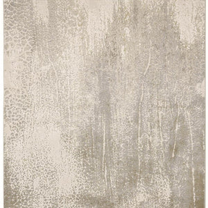HomeRoots 8' Gold, Gray, and Ivory Abstract Area Rug - Durable, Stain-Resistant Design for Modern Spaces 8' X 10' 566580