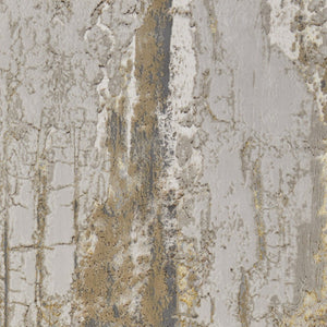 HomeRoots 4' Modern Abstract Area Rug in Ivory Gray and Brown – Soft, Stain-Resistant, Durable Design for Homes 10' X 13' 566595