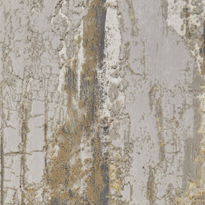 HomeRoots 4' Modern Abstract Area Rug in Ivory Gray and Brown – Soft, Stain-Resistant, Durable Design for Homes 12' X 15' 566596