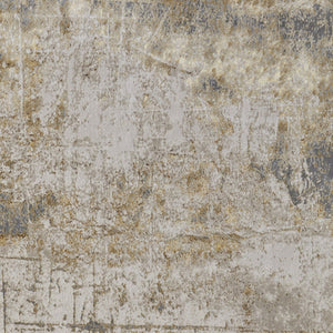 HomeRoots 4' Modern Abstract Area Rug in Ivory, Gray & Brown - Durable, Family-Friendly Design for Any Room 5' X 8' 566600