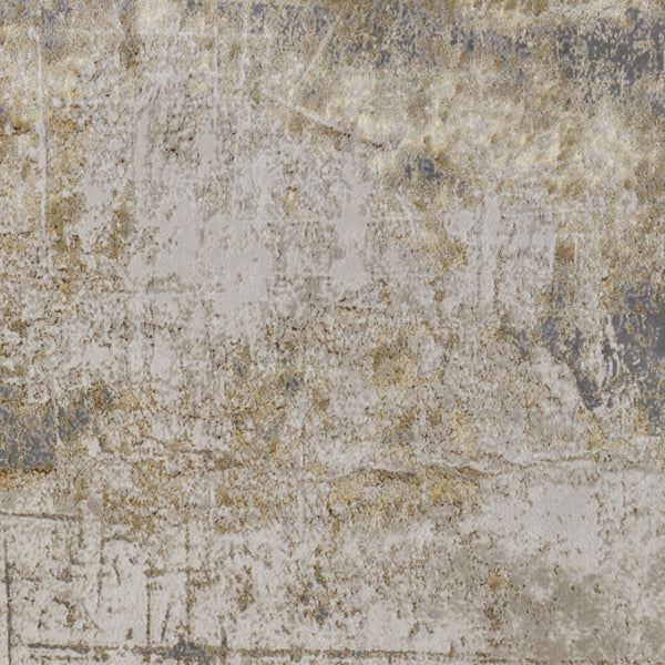 HomeRoots 4' Modern Abstract Area Rug in Ivory, Gray & Brown - Durable, Family-Friendly Design for Any Room 5' X 8' 566600