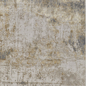 HomeRoots 4' Modern Abstract Area Rug in Ivory, Gray & Brown - Durable, Family-Friendly Design for Any Room 7' X 10' 566602