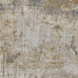 HomeRoots 4' Modern Abstract Area Rug in Ivory, Gray & Brown - Durable, Family-Friendly Design for Any Room 10' X 13' 566604