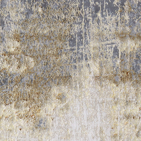 HomeRoots 4' Modern Abstract Area Rug in Ivory, Gray & Brown - Durable, Family-Friendly Design for Any Room 8' Runner 566605