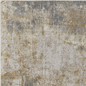 HomeRoots 4' Modern Abstract Area Rug in Ivory, Gray & Brown - Durable, Family-Friendly Design for Any Room 13' X 20' 566608
