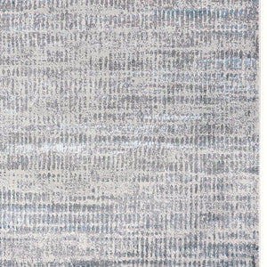 HomeRoots 8' Ivory Gray and Blue Abstract Power Loom Area Rug - Stylish, Durable, Easy to Maintain for Any Room 8' X 10' 566611