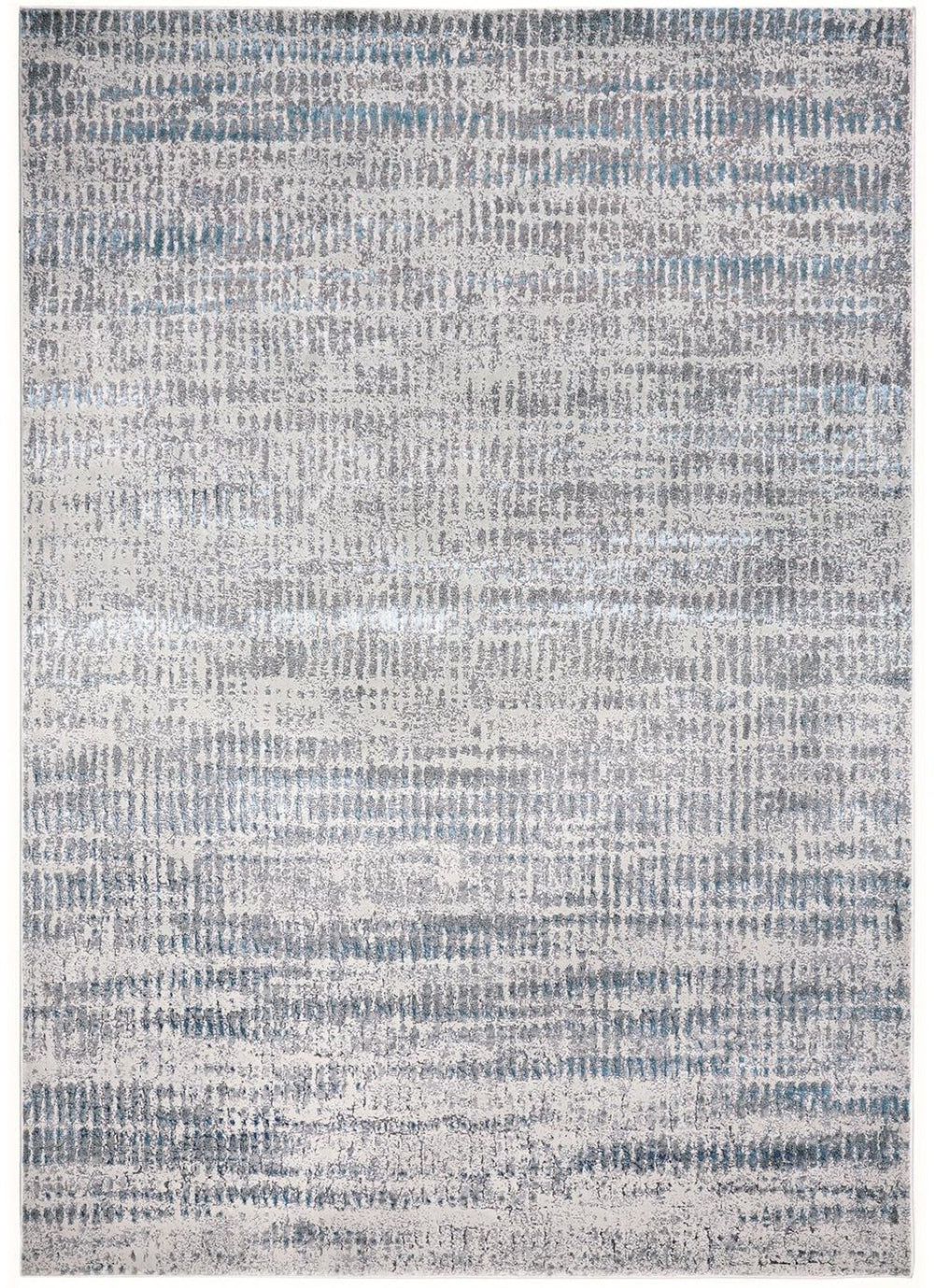 HomeRoots 8' Ivory Gray and Blue Abstract Power Loom Area Rug - Stylish, Durable, Easy to Maintain for Any Room 8' X 10' 566611