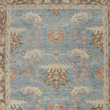 Homeroots 2' X 3' Brown And Blue Wool Oriental Hand Knotted Area Rug Blue Wool 566627