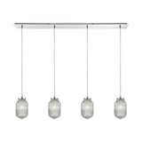 Dubois 10'' Wide 4-Light Linear Pendant - Polished Chrome 56662/4LP Elk Lighting