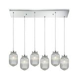 Dubois 32'' Wide 6-Light Rectangular Pendant - Polished Chrome 56662/6RC Elk Lighting