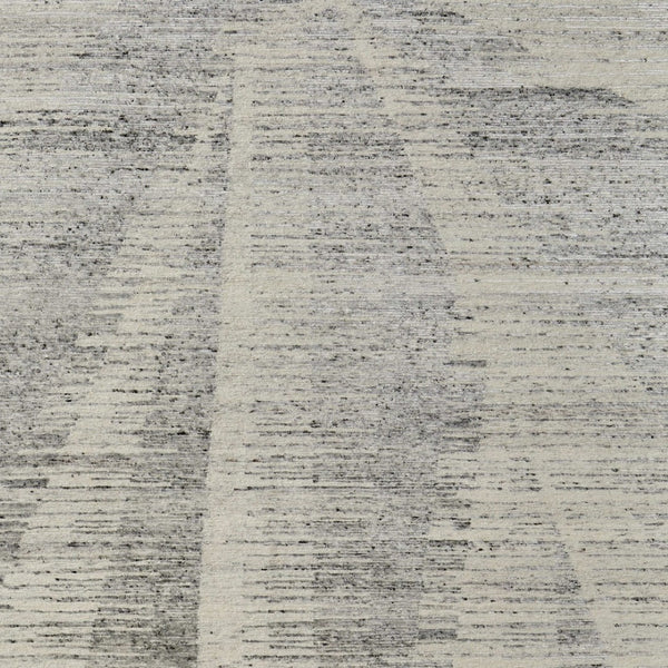 HomeRoots 3' Hand-Knotted Distressed Area Rug in Ivory, Blue & Silver - Modern Abstract Design for Your Home 9' X 13' 566655
