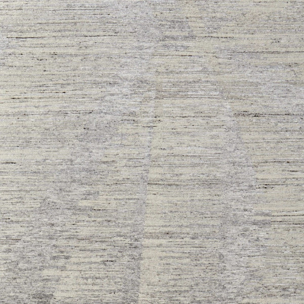 HomeRoots 3' Hand-Knotted Distressed Area Rug in Ivory, Blue & Silver - Modern Abstract Design for Your Home 4' X 6' 566666