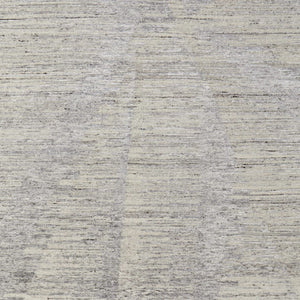 HomeRoots 3' Hand-Knotted Distressed Area Rug in Ivory, Blue & Silver - Modern Abstract Design for Your Home 8' X 10' 566668
