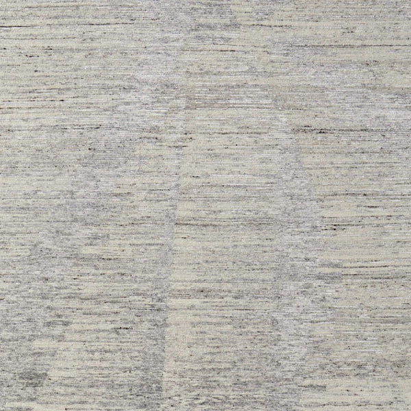 HomeRoots 3' Hand-Knotted Distressed Area Rug in Ivory, Blue & Silver - Modern Abstract Design for Your Home 8' X 10' 566668