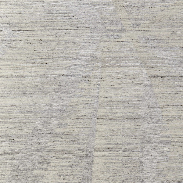 HomeRoots 3' Hand-Knotted Distressed Area Rug in Ivory, Blue & Silver - Modern Abstract Design for Your Home 8' X 12' 566669