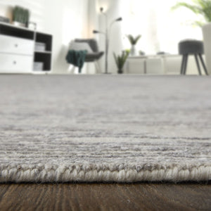 HomeRoots 3' Hand-Knotted Distressed Area Rug in Ivory, Blue & Silver - Modern Abstract Design for Your Home 12' X 15' 566670
