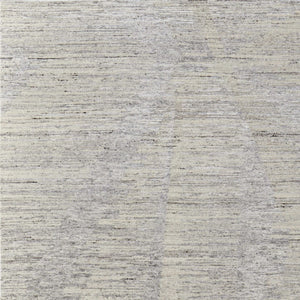 HomeRoots 3' Hand-Knotted Distressed Area Rug in Ivory, Blue & Silver - Modern Abstract Design for Your Home 12' X 15' 566670