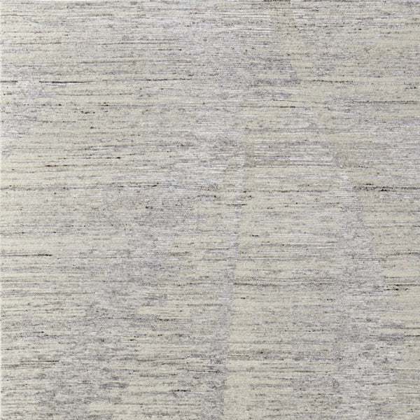 HomeRoots 3' Hand-Knotted Distressed Area Rug in Ivory, Blue & Silver - Modern Abstract Design for Your Home 12' X 15' 566670