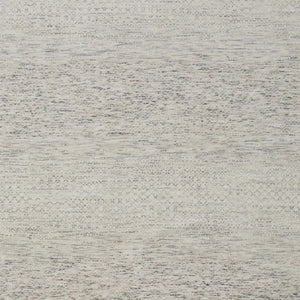HomeRoots 8' Ivory and Gray Wool Hand-Knotted Area Rug with Fringe - Timeless Style for Any Space 8' X 12' 566674