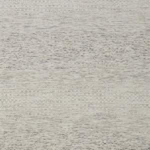HomeRoots 8' Ivory and Gray Wool Hand-Knotted Area Rug with Fringe - Timeless Style for Any Space 9' X 13' 566675