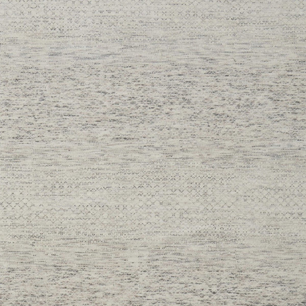 HomeRoots 8' Ivory and Gray Wool Hand-Knotted Area Rug with Fringe - Timeless Style for Any Space 9' X 13' 566675