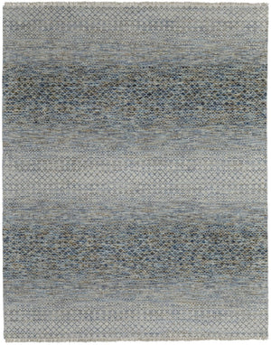 HomeRoots 8' Ivory and Gray Wool Hand-Knotted Area Rug with Fringe - Timeless Style for Any Space 6' X 9' 566679