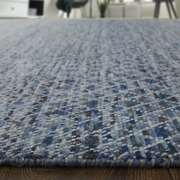 HomeRoots 8' Ivory and Gray Wool Hand-Knotted Area Rug with Fringe - Timeless Style for Any Space 9' X 13' 566689