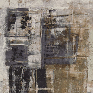 Homeroots 5' X 8' Gray Black And Brown Abstract Power Loom Area Rug Brown Polypropylene 566700