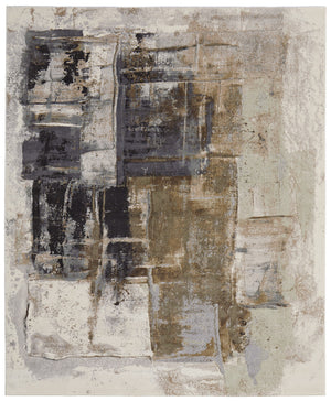 Homeroots 8' X 10' Gray Black And Brown Abstract Power Loom Area Rug Brown Polypropylene 566701