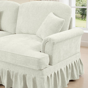 English Elm Classic Comfy Modular U-Shape Sectional Sofa: Stylish Chenille Couch With Flared Arms & Ottomans W3041S00235
