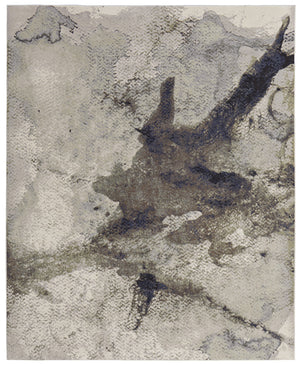 Homeroots 12' X 15' Gray Black And Brown Abstract Power Loom Area Rug Taupe Polypropylene 566711