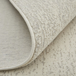 HomeRoots 4' Modern Abstract Ivory, Blue & Brown Stain-Resistant Power Loom Area Rug for High-Traffic Spaces 8' X 10' 566722