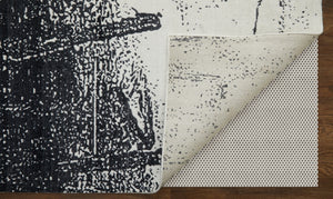 Homeroots 2' X 3' Black And Gray Abstract Hand Woven Area Rug Black Wool Blend 566733