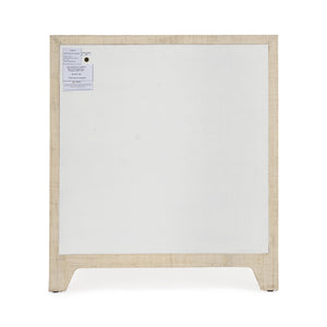 Butler Specialty Bar Harbor Raffia 3-drawer Nightstand – Elegant Storage Solution With Hand-woven Natural Texture Natural Gemelina Wood,Mdf,Oak Veneer,Saguran Raffia,Zinc 5667362-butler