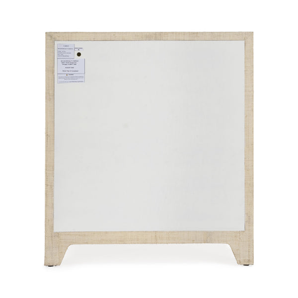 Butler Specialty Bar Harbor Raffia 3-drawer Nightstand – Elegant Storage Solution With Hand-woven Natural Texture Natural Gemelina Wood,Mdf,Oak Veneer,Saguran Raffia,Zinc 5667362-butler